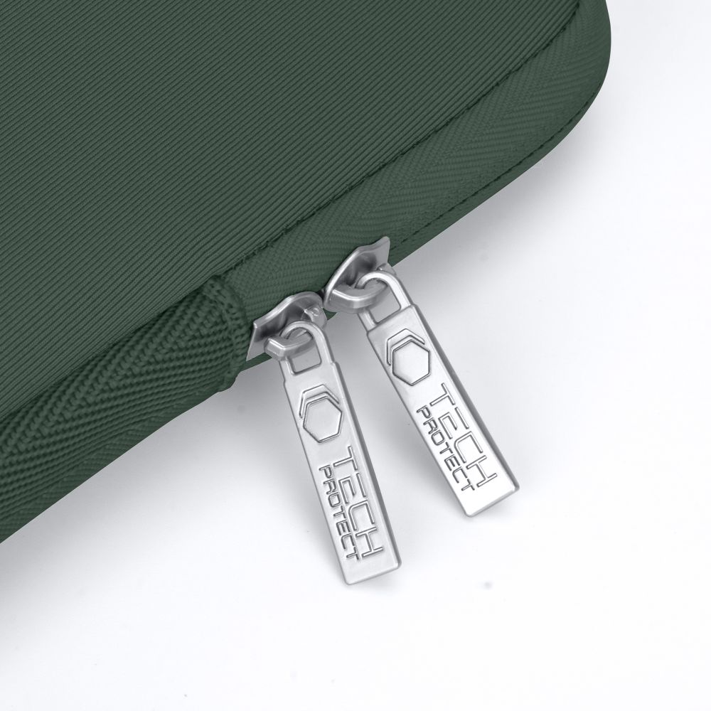 Etui Tech-Protect NeoSlim do laptopów 15 cali i 16 cali, zielone.