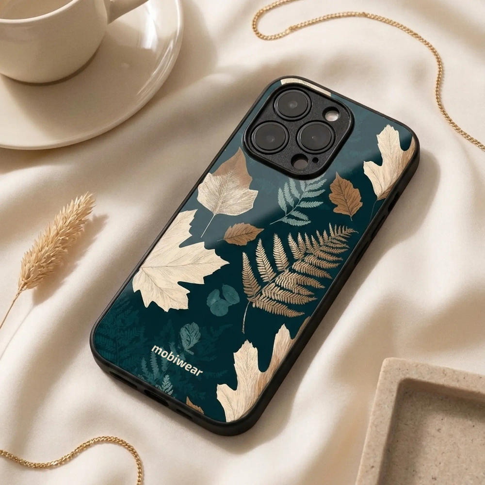 Mobiwear Glossy Case, kolorowe plecki, trwałość, stabilność, silikonowa wkładka, zielnik z liści i paproci