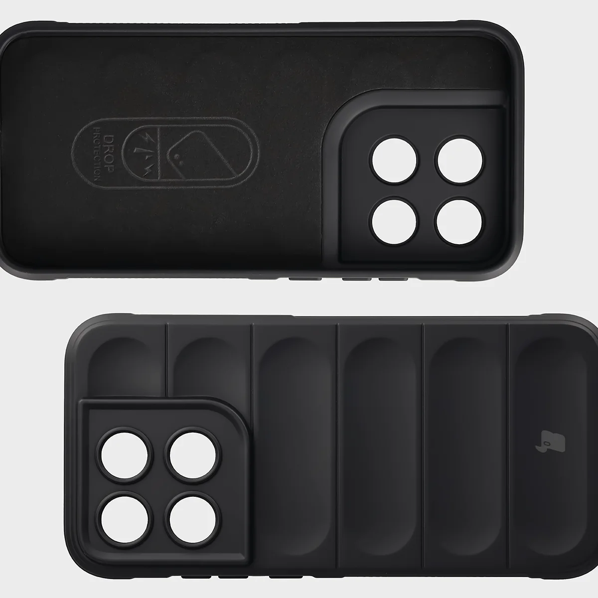 Wyściółka z mikrofibry, wyżłobienia na pleckach i wzmocnione narożniki w etui Bizon Case Tur do Motorola Moto G67 5G / G77 5G
