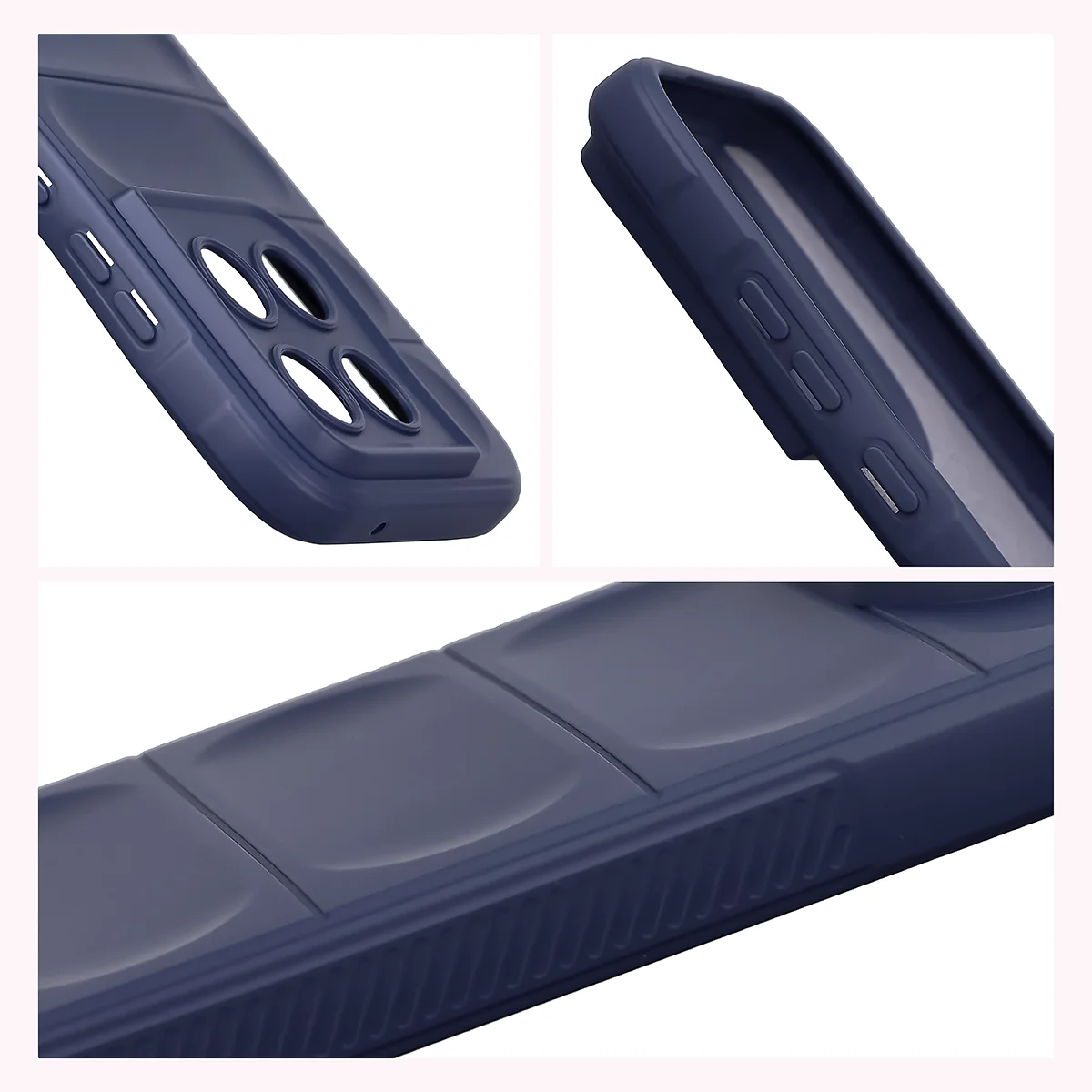 Teksturowane boki i podwyższone krawędzie ekranu i aparatu w etui Bizon Case Tur do Motorola Moto G67 5G / G77 5G