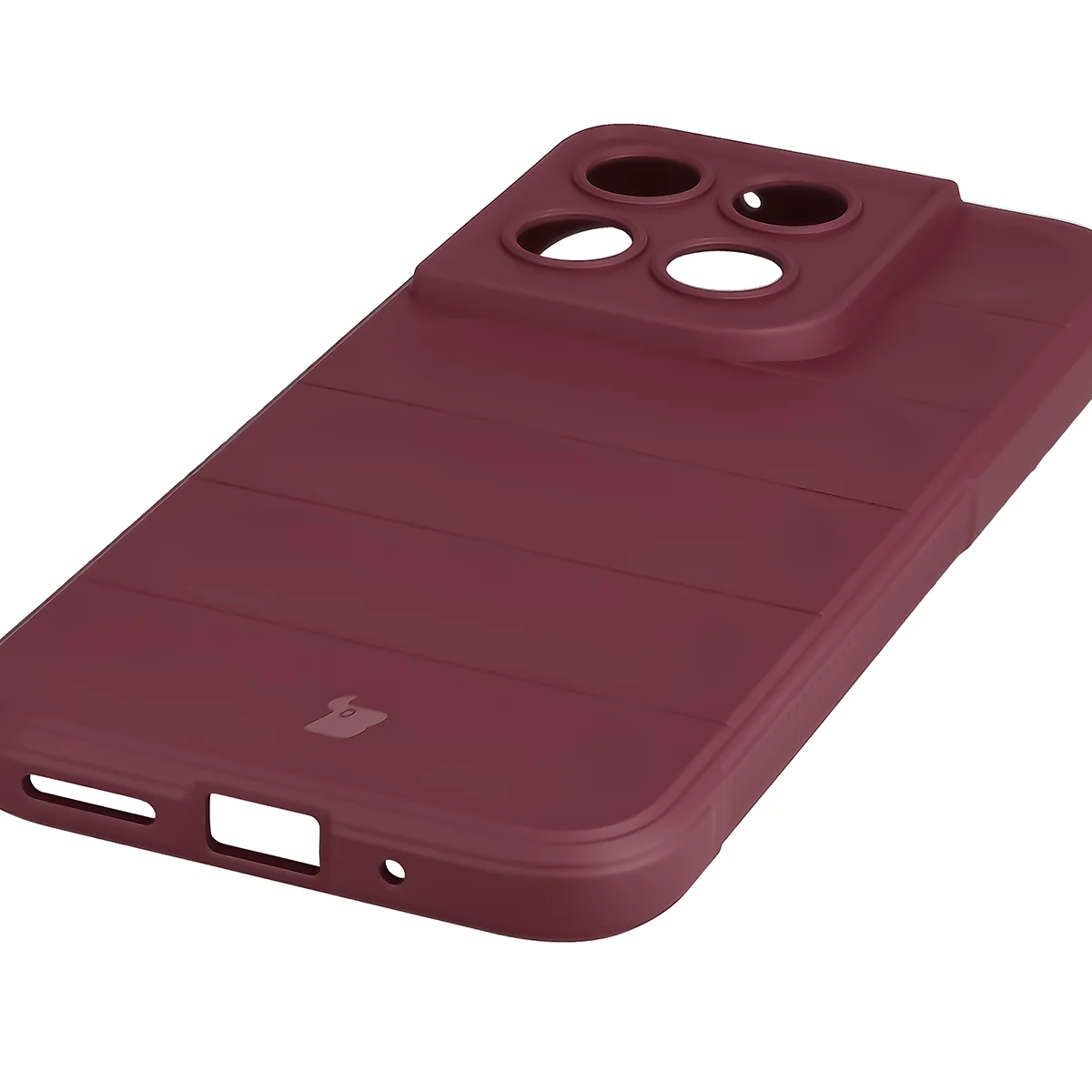 Precyzyjne wycięcia i kompatybilność z ładowaniem indukcyjnym w etui Bizon Case Tur do Motorola Moto G67 5G / G77 5G
