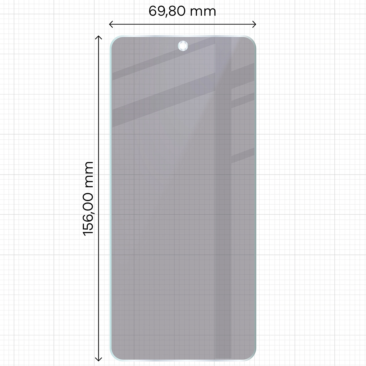Wymiary szkła Bizon Hybrid Shadow do Motorola Moto G86 5G