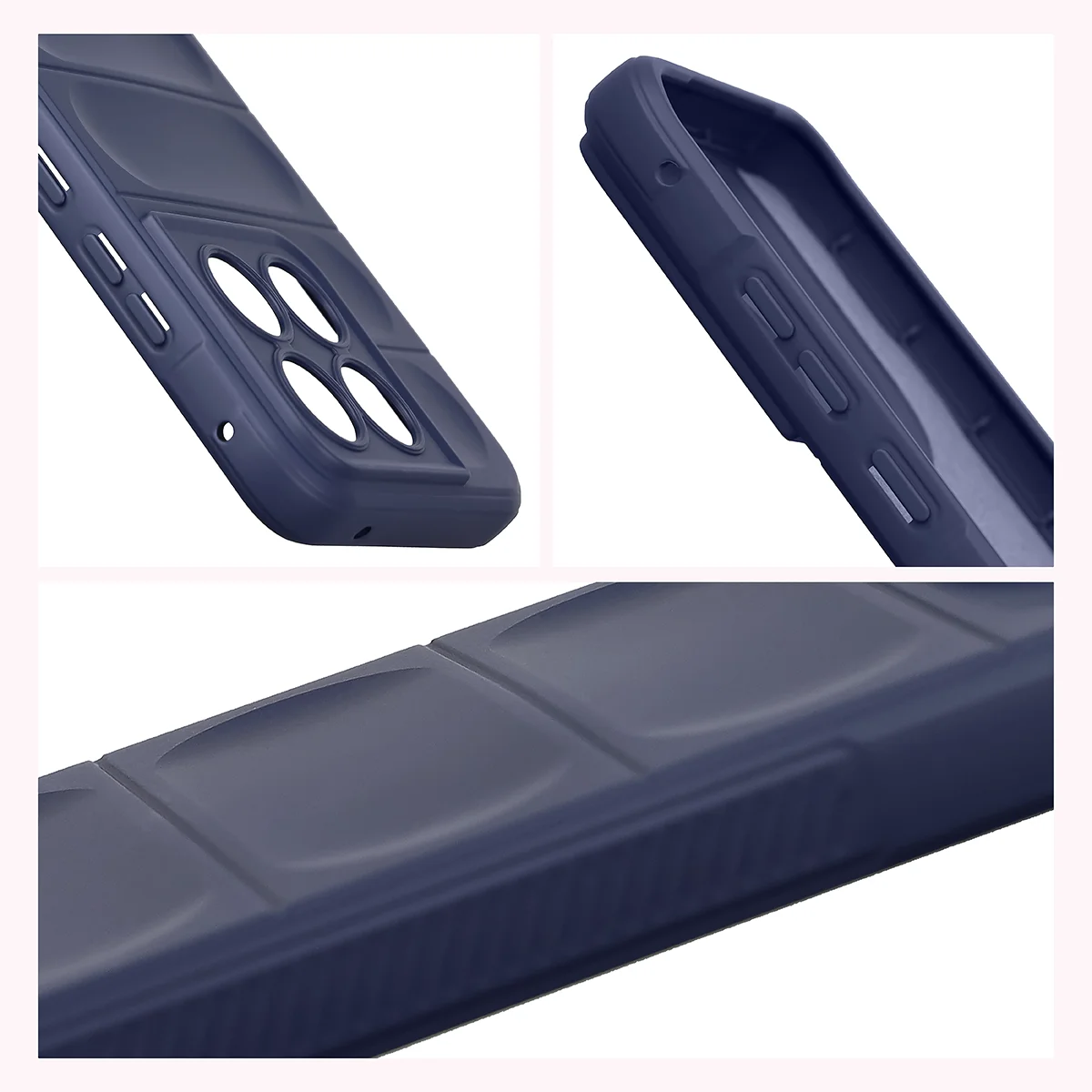 Teksturowane boki i podwyższone krawędzie ekranu i aparatu w etui Bizon Case Tur do Motorola Edge 70 Fusion