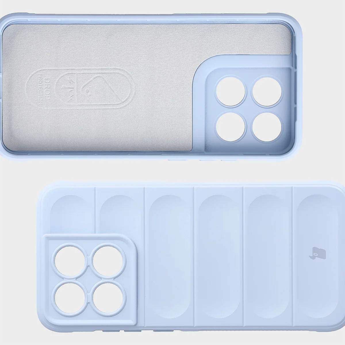 Wyściółka z mikrofibry, wyżłobienia na pleckach i wzmocnione narożniki w etui Bizon Case Tur do Motorola Edge 70 Fusion