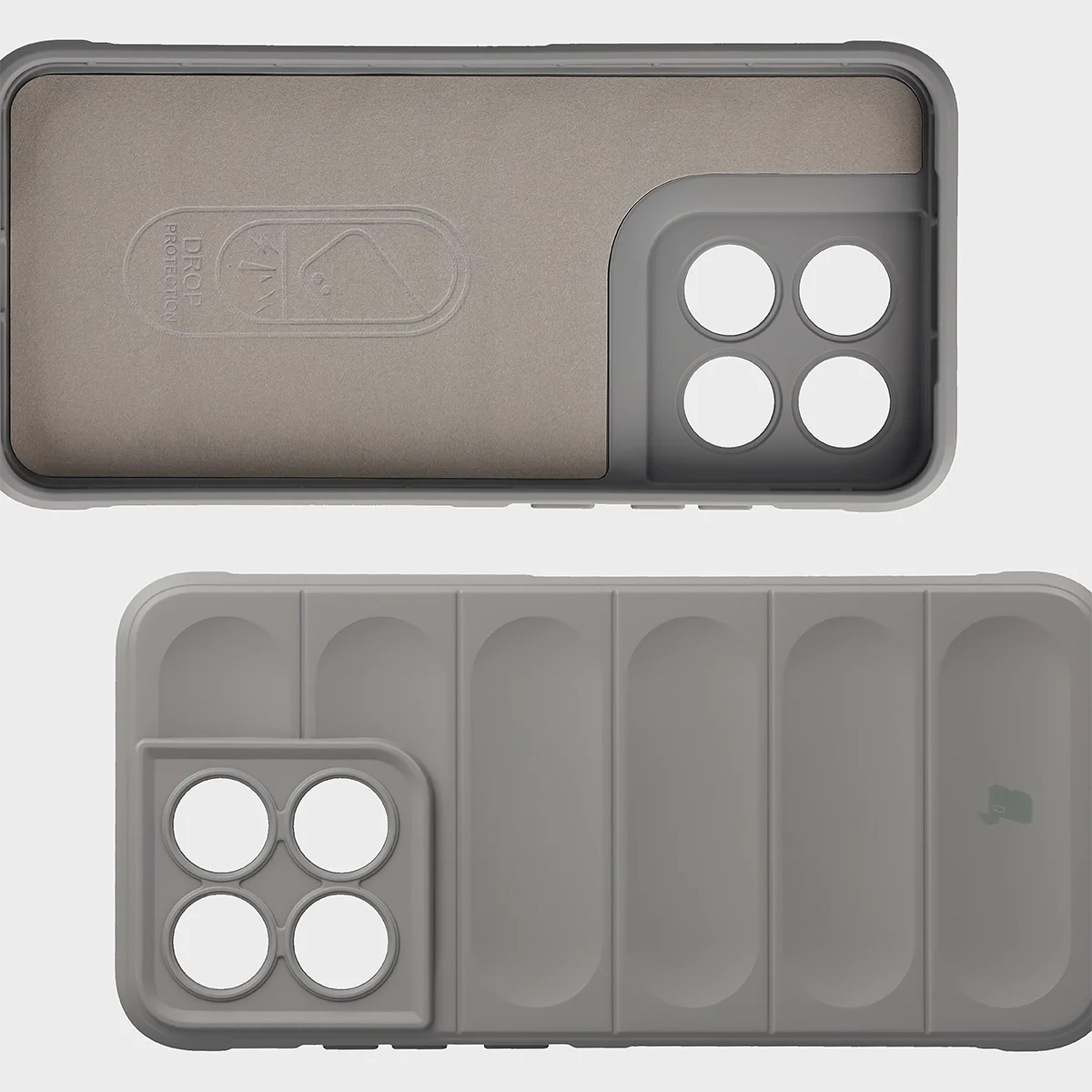 Wyściółka z mikrofibry, wyżłobienia na pleckach i wzmocnione narożniki w etui Bizon Case Tur do Motorola Edge 70 Fusion