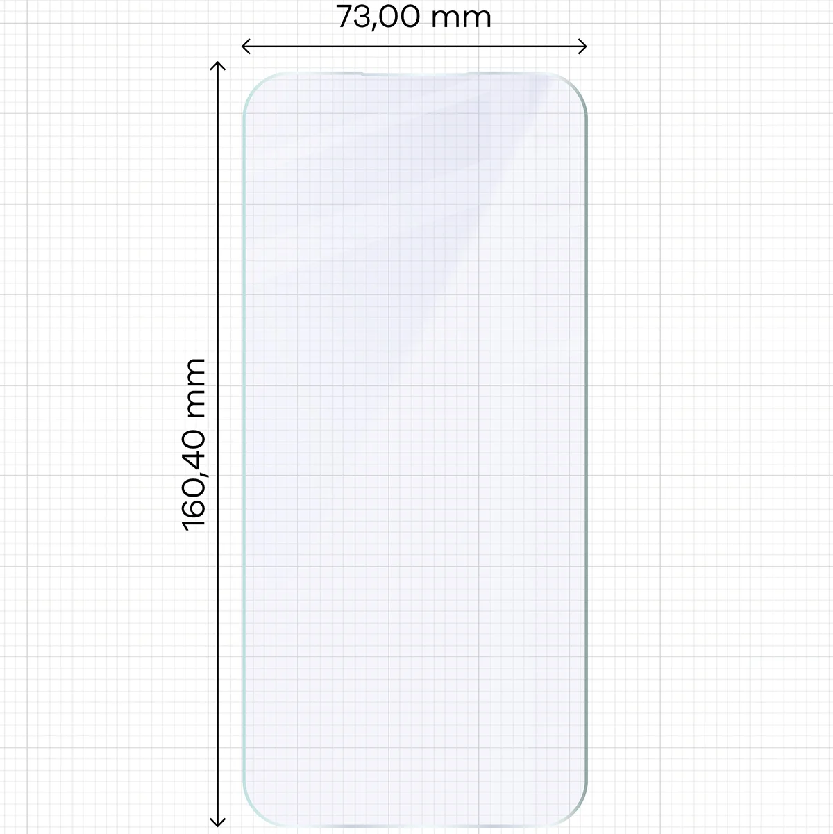 Miarka z wymiarami szkła hybrydowego Bizon Hybrid Mule do Nothing Phone (4a)