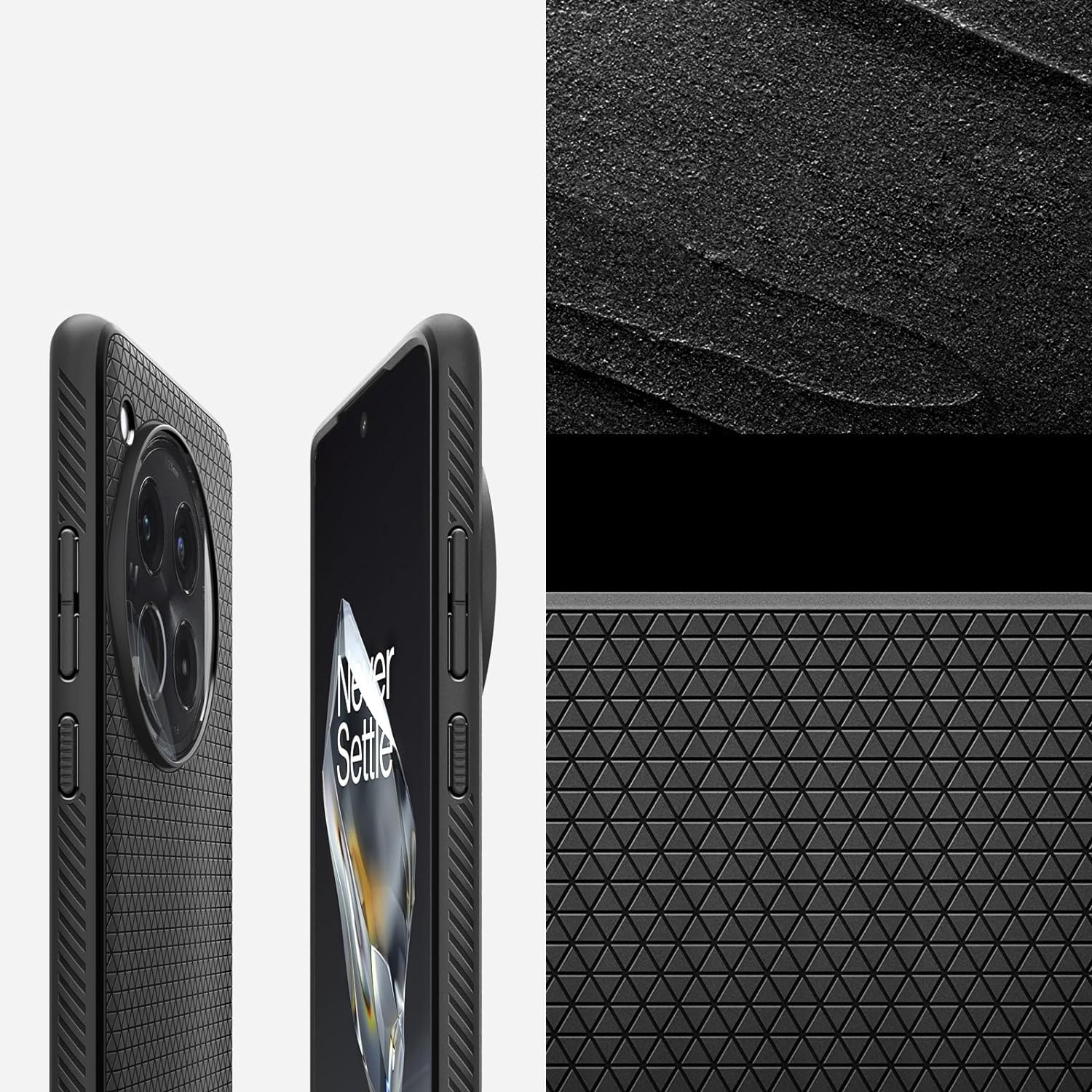 Schutzhülle Spigen Liquid Air für OnePlus 12, Schwarz