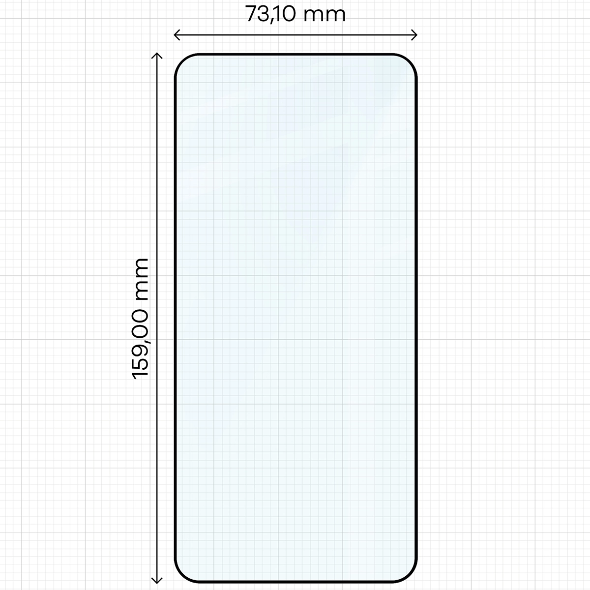 Wymiary szkła Bizon Glass Edge do Oppo Find X9 Ultra