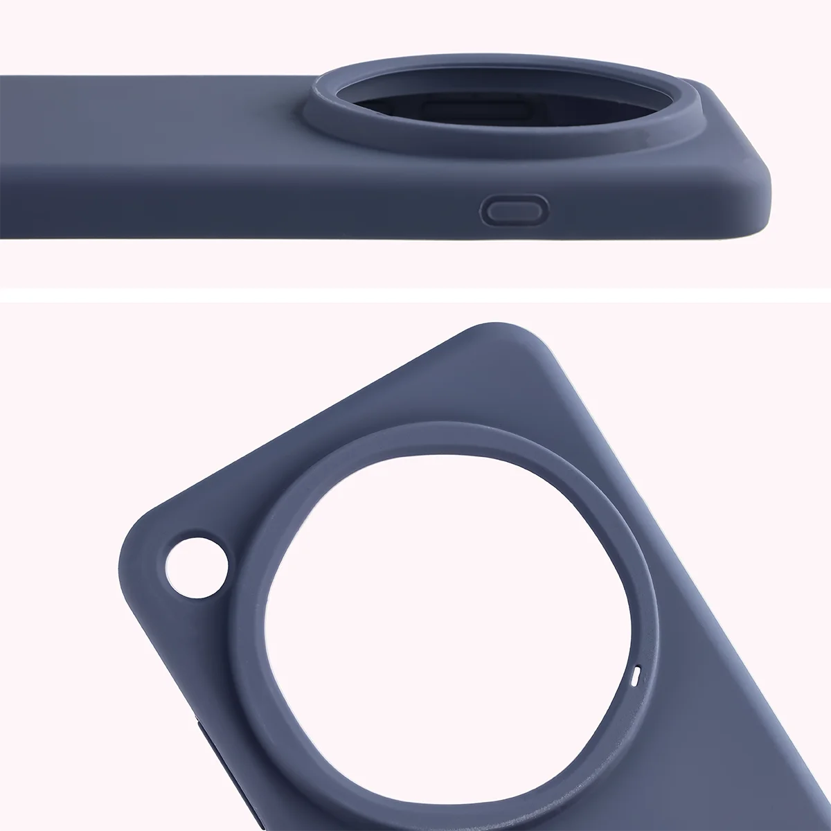 Zbliżenie na wycięcie na obiektywy w etui Bizon Soft Case do Oppo Find X9 Ultra