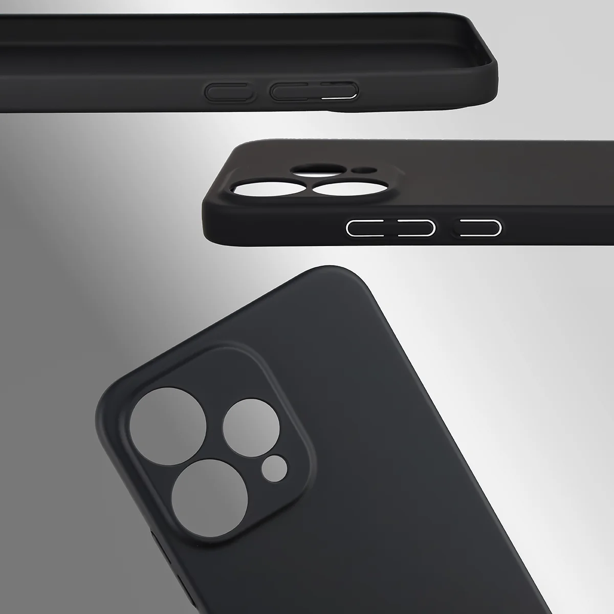 Dedykowane wycięcia i podwyższone krawędzie aparatu i ekranu w etui Bizon Case Łupka do Oppo Reno 15