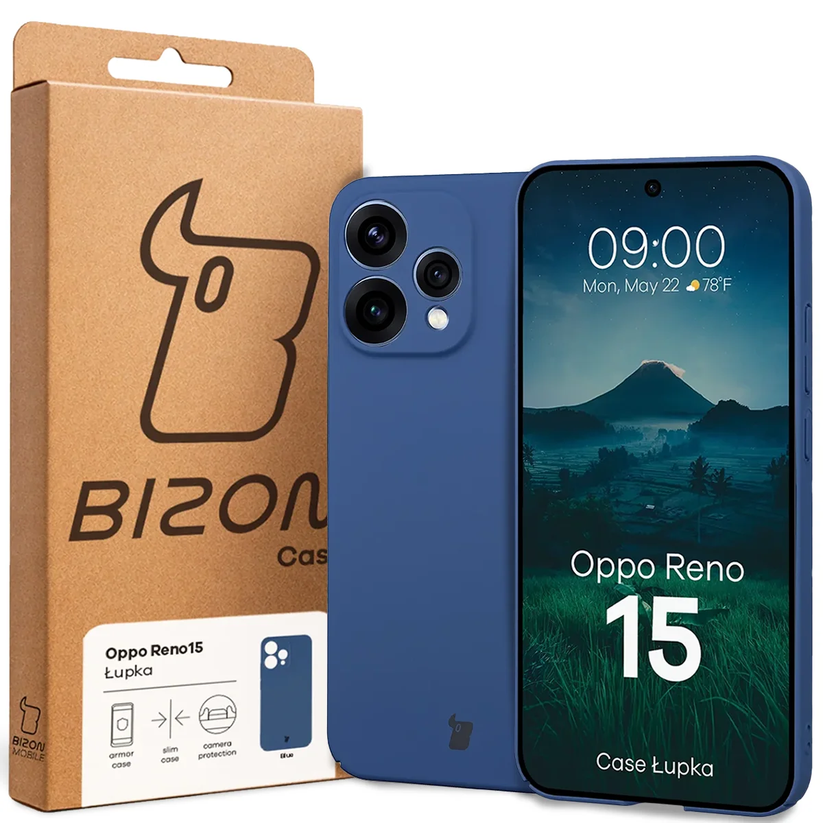 Etui Bizon Case Łupka do Oppo Reno 15