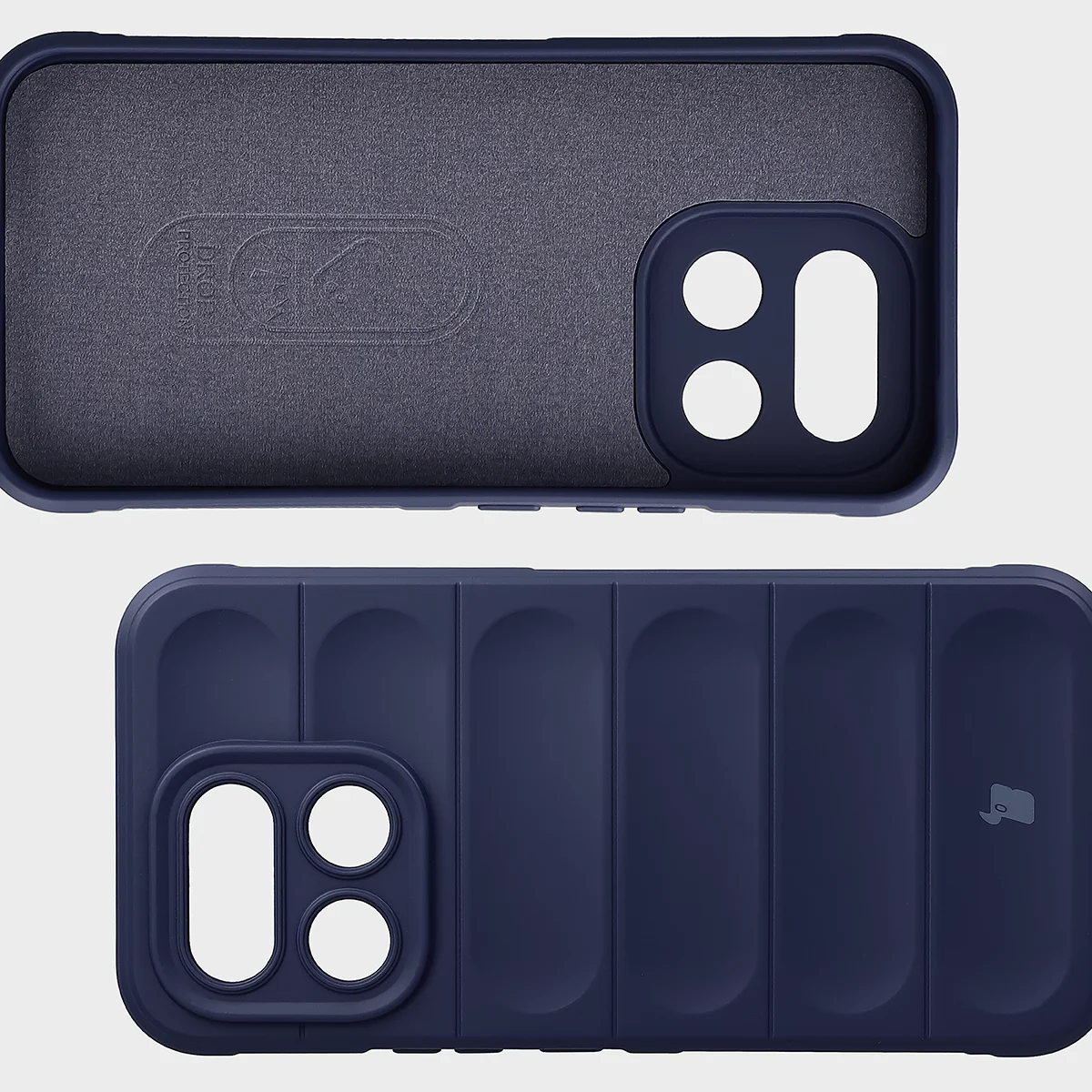 Wyściółka z mikrofibry, wyżłobienia na pleckach i wzmocnione narożniki w etui Bizon Case Tur do Realme 16 Pro 5G