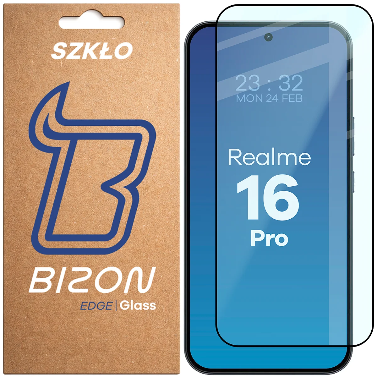 Szkło hartowane na cały ekran Bizon Glass Edge dla Realme 16 Pro 5G