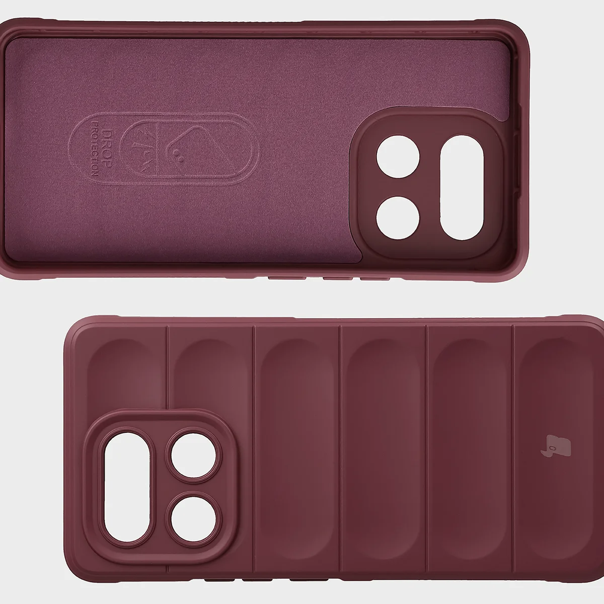 Wyściółka z mikrofibry, wyżłobienia na pleckach i wzmocnione narożniki w etui Bizon Case Tur do Realme 16 Pro Plus 5G