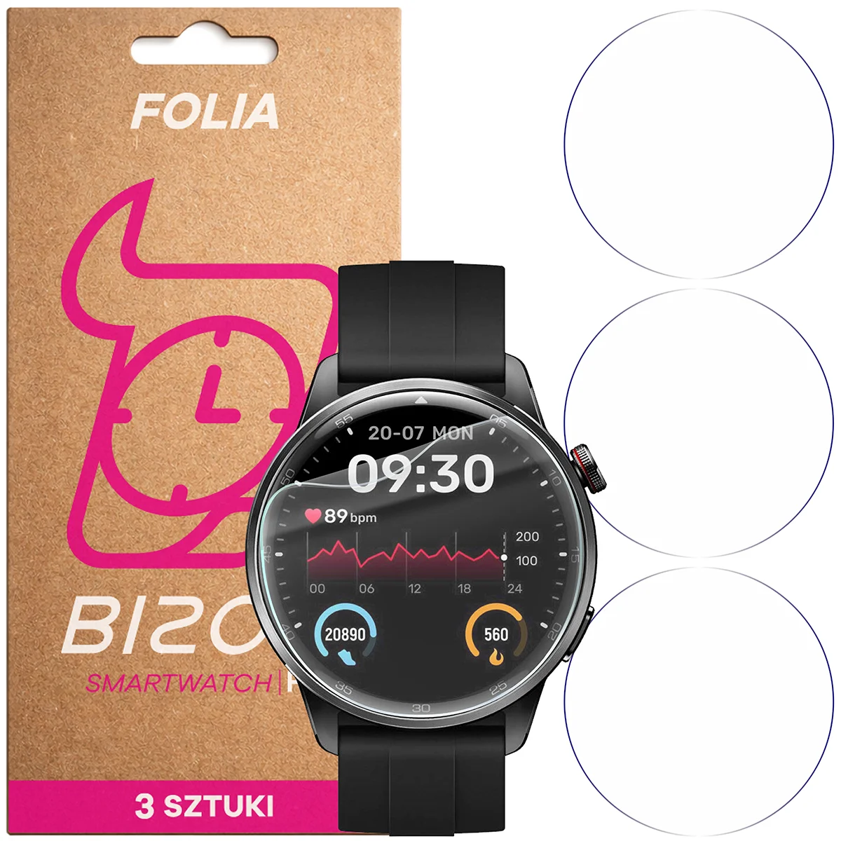 Folia hydrożelowa Bizon Watch Film HydroFlex dla Realme Watch S2