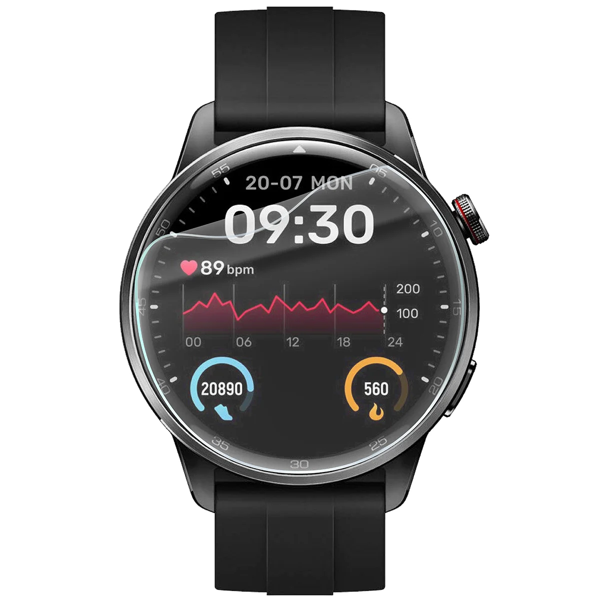 Folia hydrożelowa Bizon Watch Film HydroFlex do Realme Watch S2 na zegarku