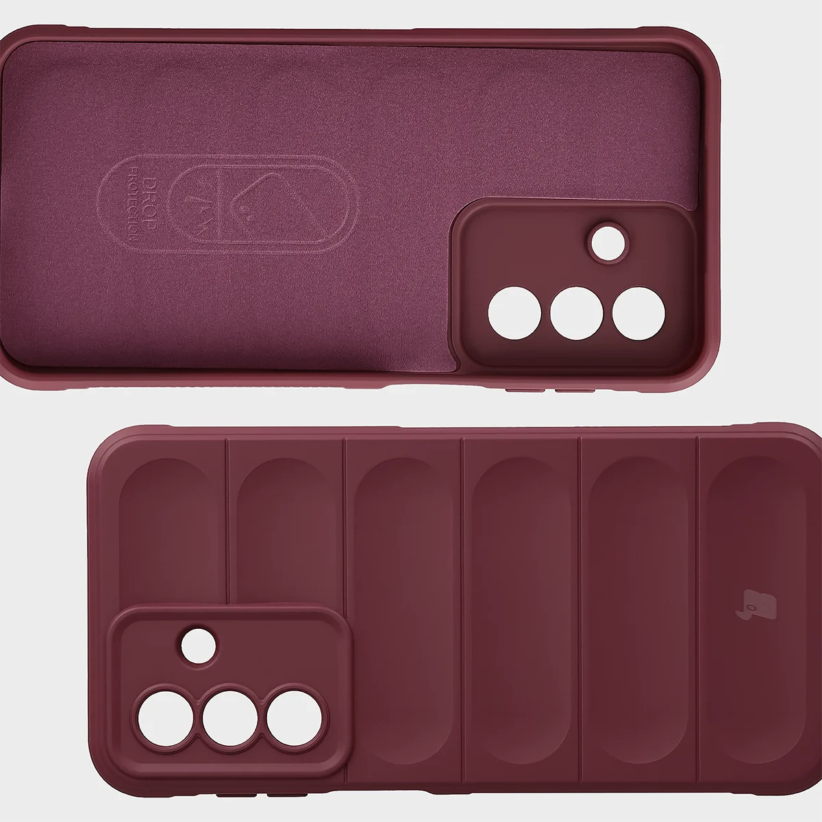 Wyściółka z mikrofibry, wyżłobienia na pleckach i wzmocnione narożniki w etui Bizon Case Tur do Samsung Galaxy A27 5G