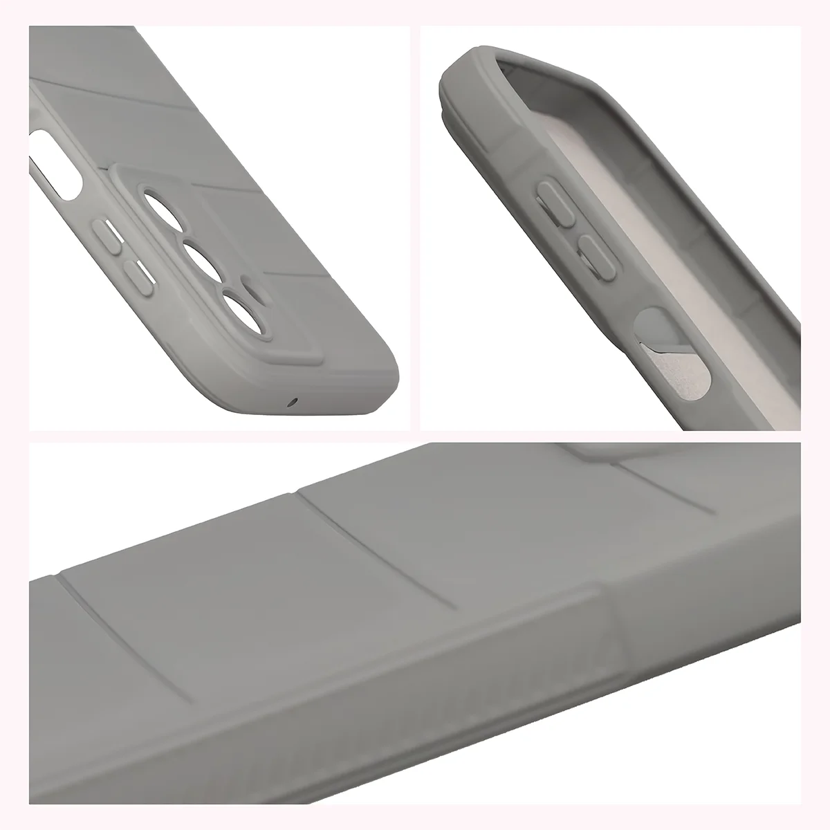 Teksturowane boki i podwyższone krawędzie ekranu i aparatu w etui Bizon Case Tur do Samsung Galaxy A27 5G