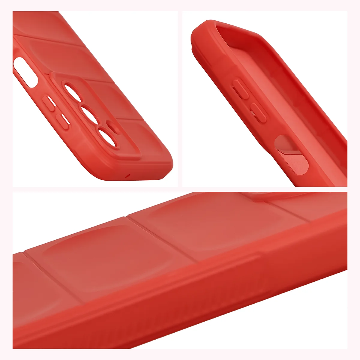 Teksturowane boki i podwyższone krawędzie ekranu i aparatu w etui Bizon Case Tur do Samsung Galaxy A27 5G
