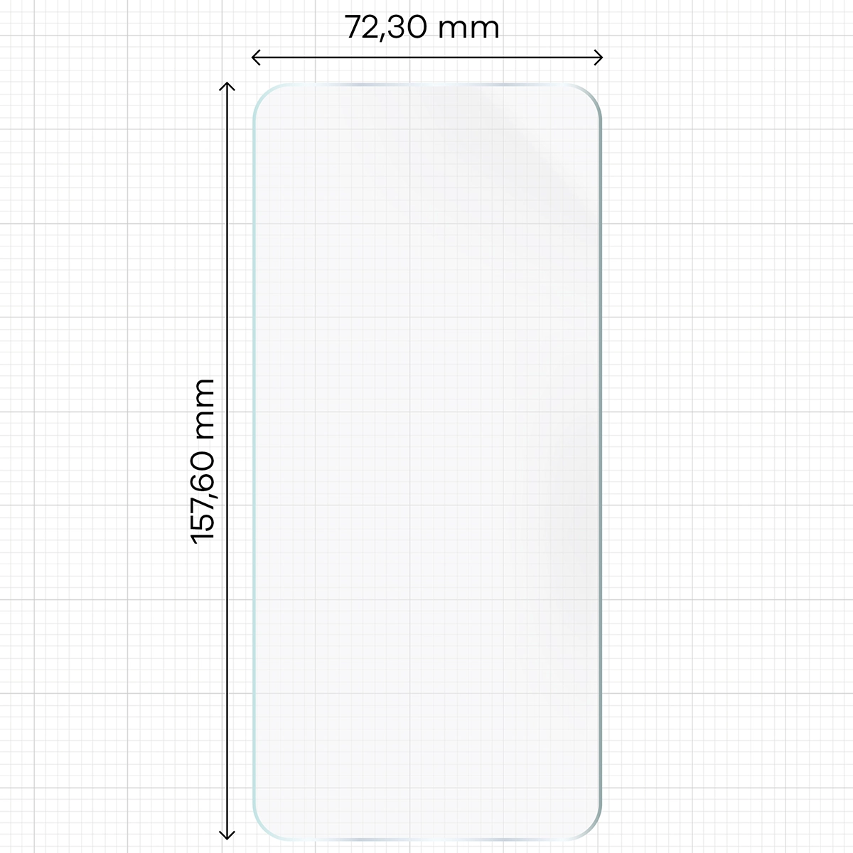 Miarka z wymiarami folii hydrożelowej Bizon Film Hydrogel Front Duo do Samsung Galaxy A27 5G