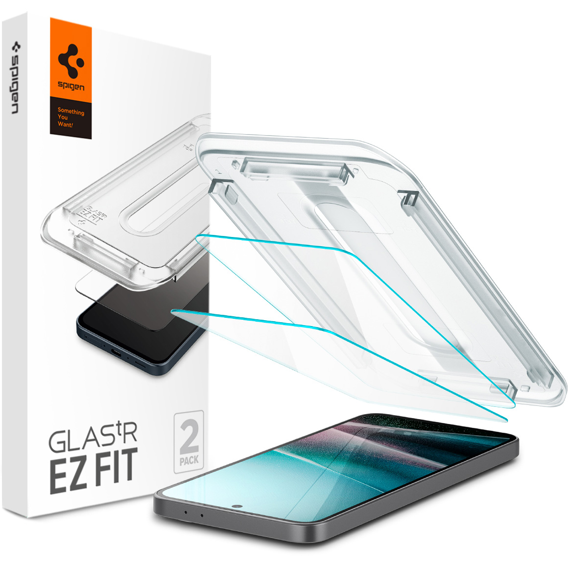 Szkło hartowane Spigen Glas.tR EZ Fit 2-Pack z ramką aplikacyjną do Galaxy A36 5G