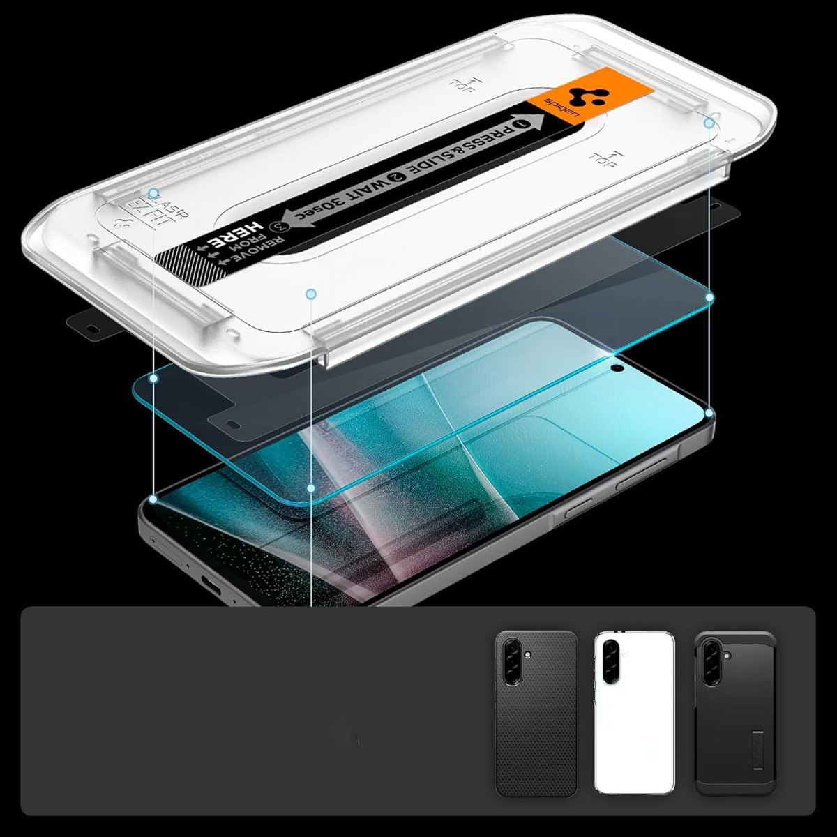 Szkło hartowane Spigen Glas.tR EZ Fit 2-Pack z ramką aplikacyjną do Galaxy A36 5G