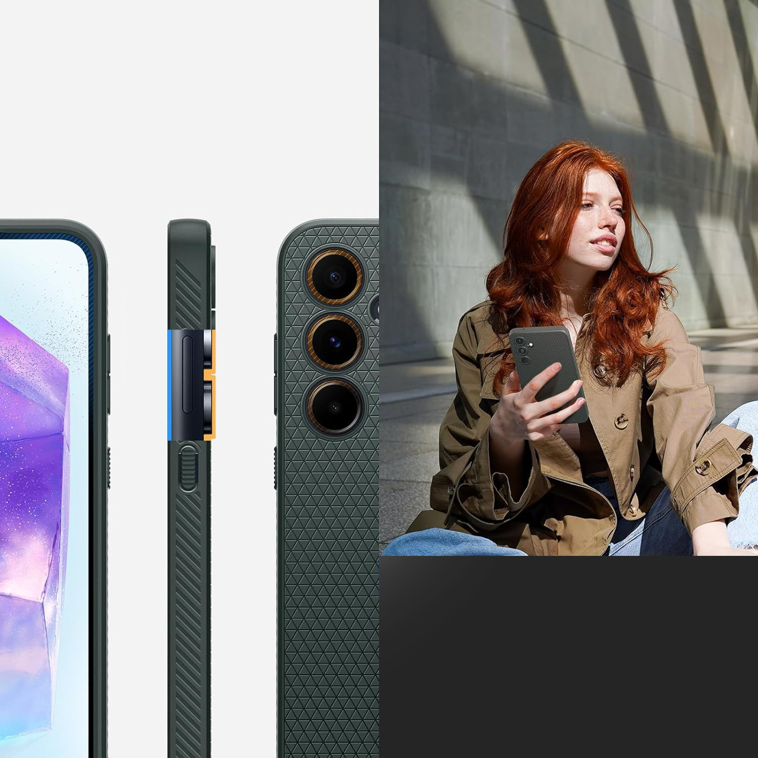 Schutzhülle Spigen Liquid Air für Galaxy A55 5G, Grün