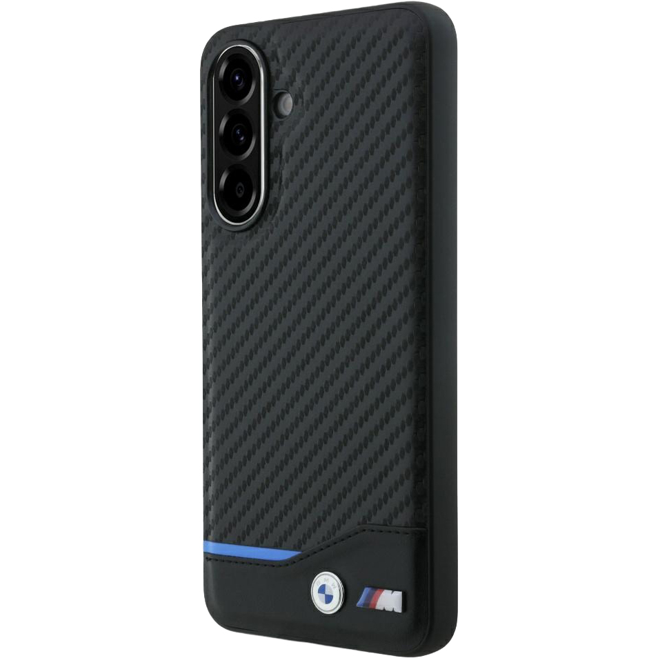 BMW M Carbon Leather – Etui BMW z karbonem i TPU, poliwęglanowe plecki do Samsung Galaxy A56 5G, komfort użytkowania, eleganckie wykończenie