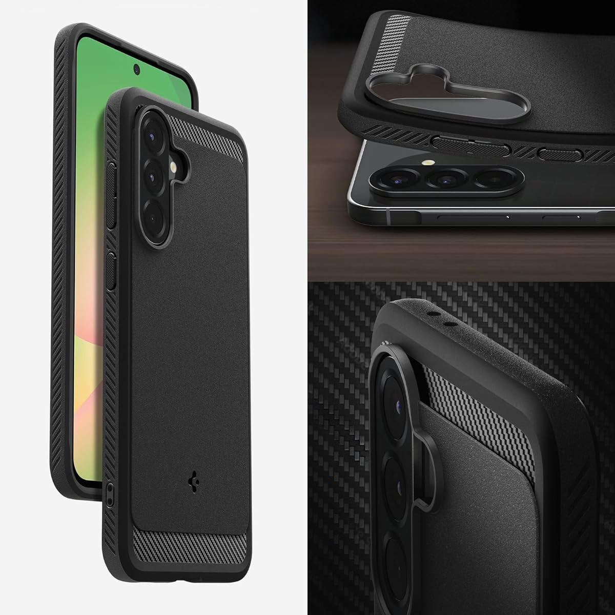 Etui Spigen Rugged Armor do Galaxy A56 5G, czarne