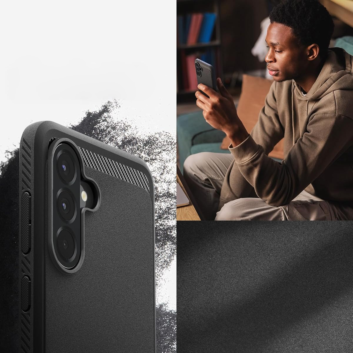 Etui Spigen Rugged Armor do Galaxy A56 5G, czarne