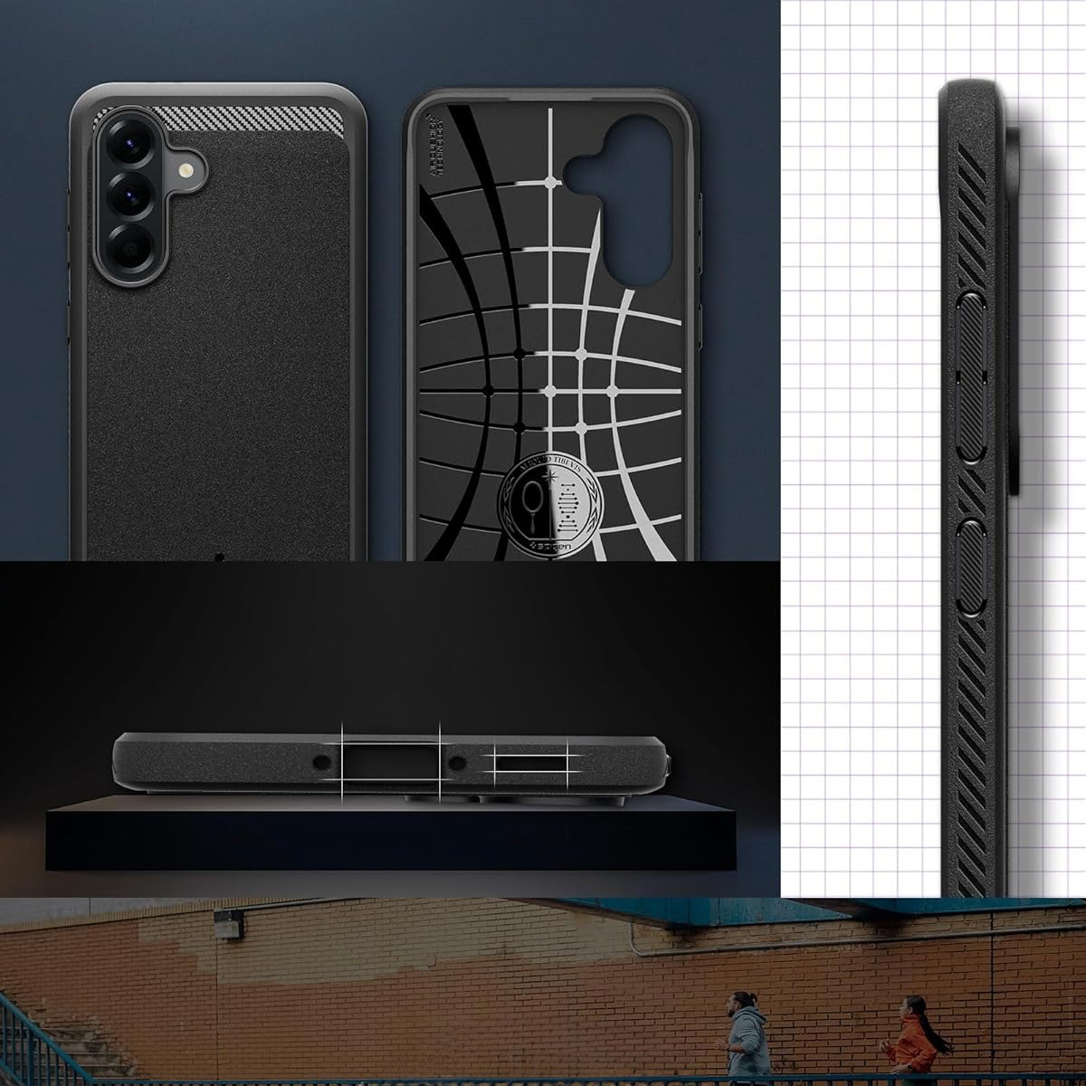 Etui Spigen Rugged Armor do Galaxy A56 5G, czarne