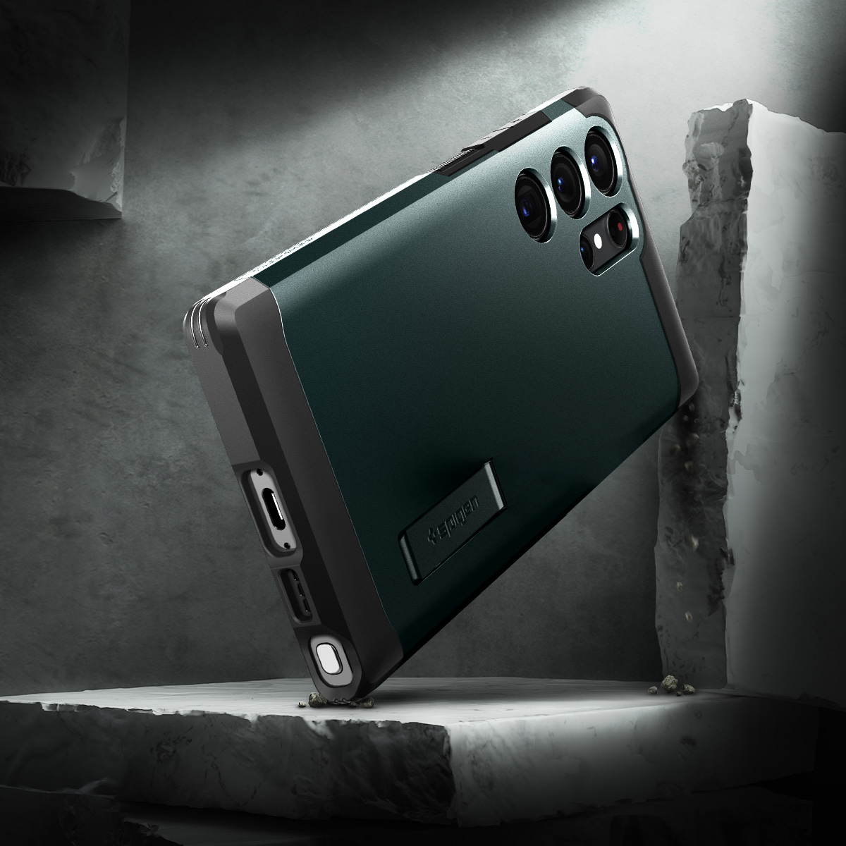 Originale Hülle von Spigen aus der Serie Tough Armor für Galaxy S23 Ultra