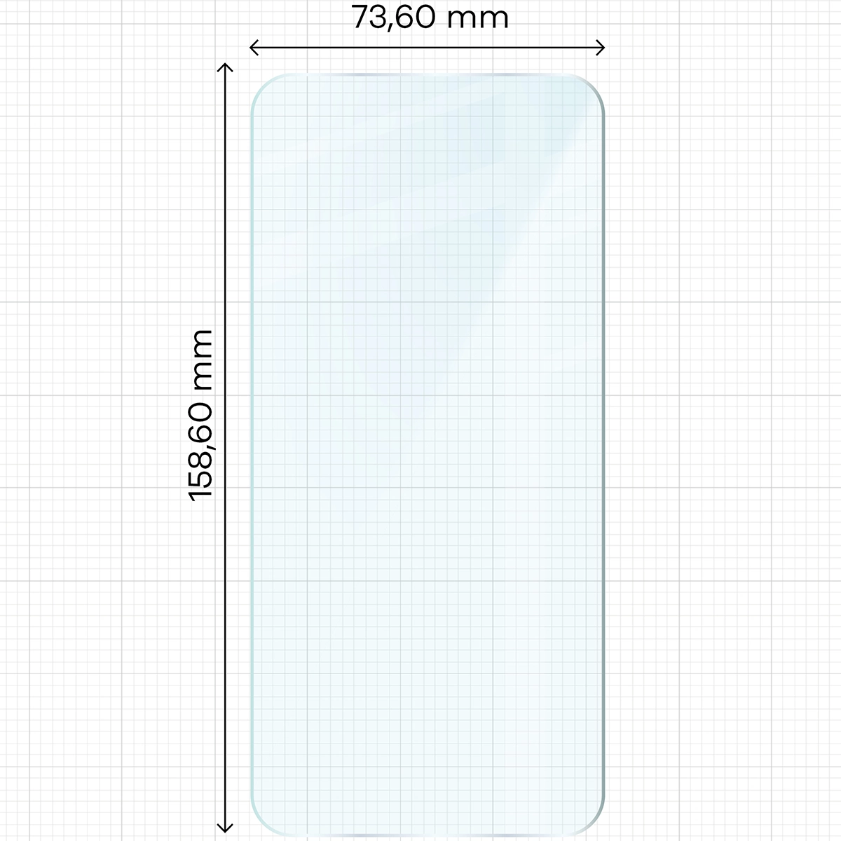 Wymiary szkła Bizon Glass Clear na miarce