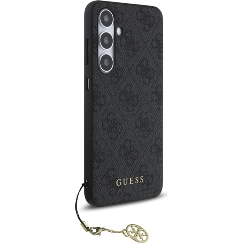 Etui Guess 4G Charms Collection do Galaxy S24 FE, szare