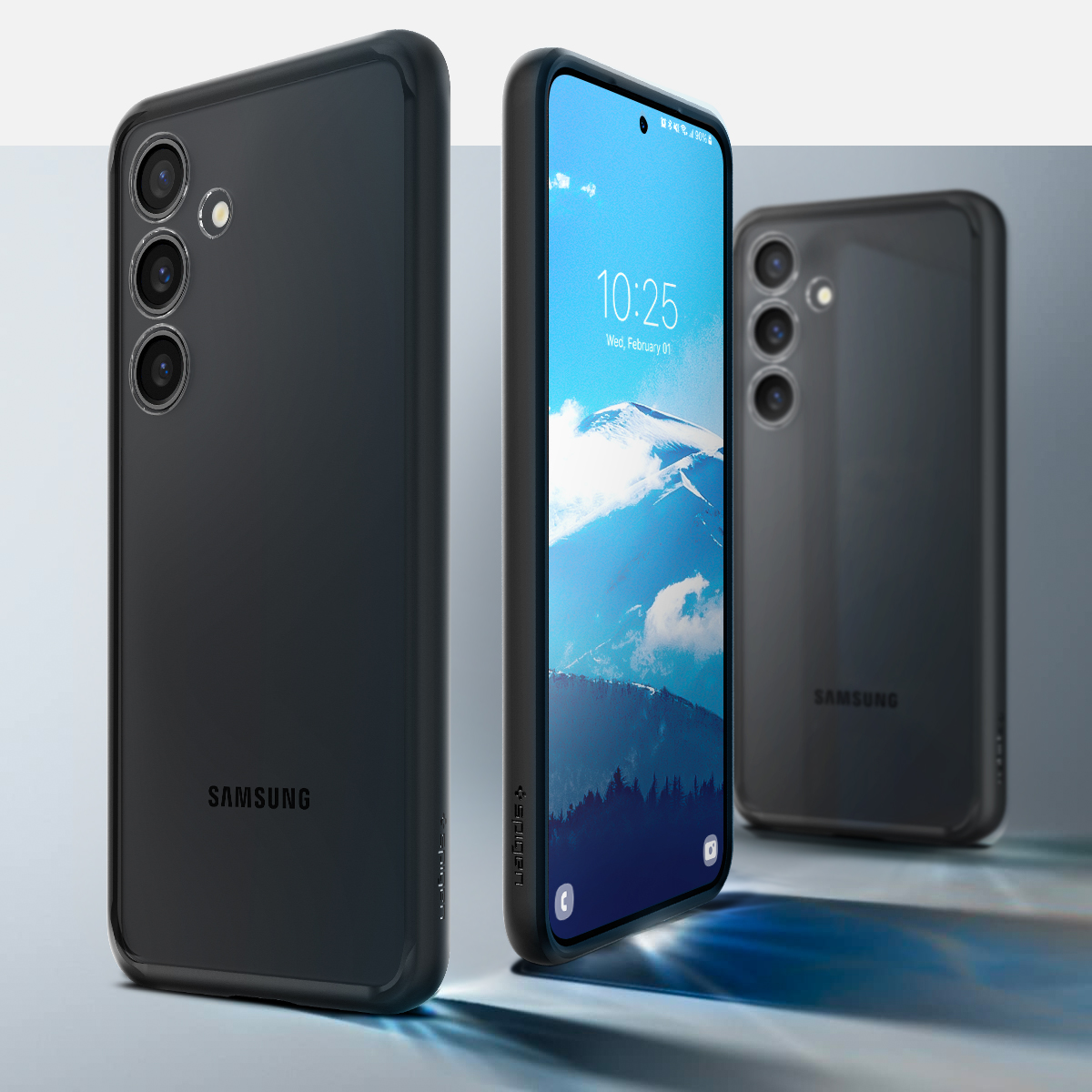 Schutzhülle Spigen Ultra Hybrid für Galaxy S24 Plus, Transparent-Schwarz