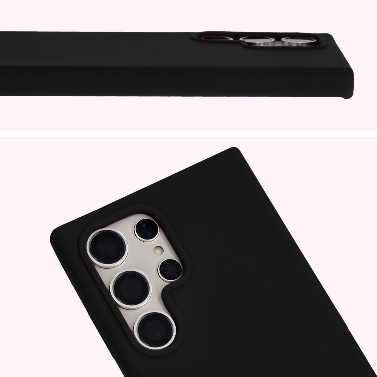 Zbliżenie na wycięcie na obiektywy w etui Bizon Soft Case