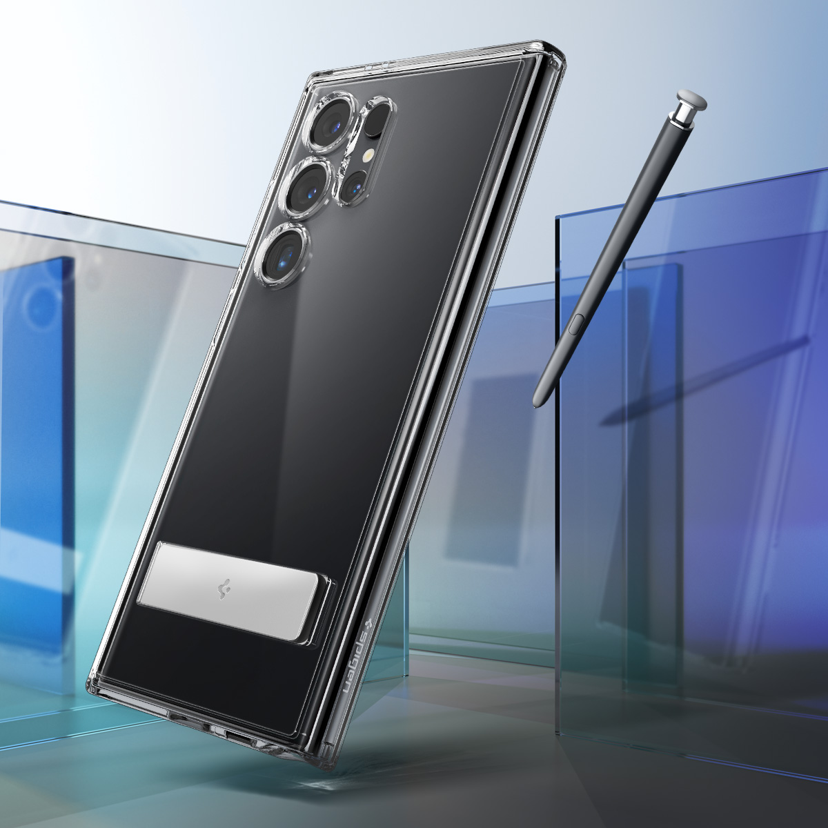 Schutzhülle Spigen Ultra Hybrid S für Galaxy S24 Ultra, Transparent