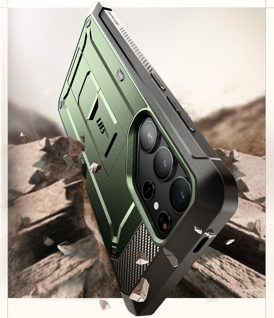 Hülle Supcase Unicorn Beetle Pro für Galaxy S24 Ultra, Grün