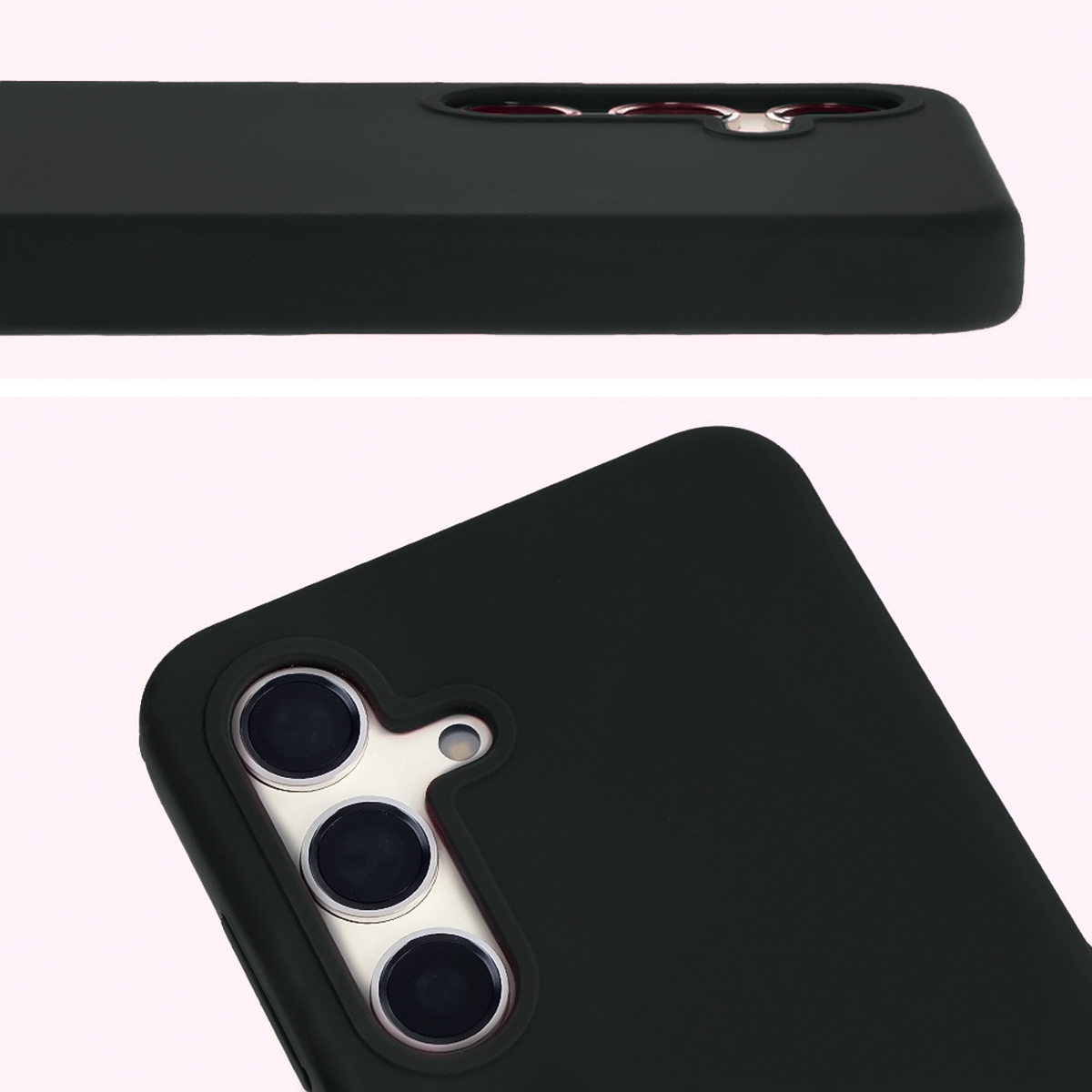 Zbliżenie na wycięcie na obiektywy w etui Bizon Soft Case