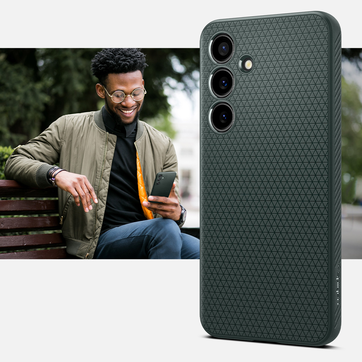 Schutzhülle Spigen Liquid Air für Galaxy S24, Grün