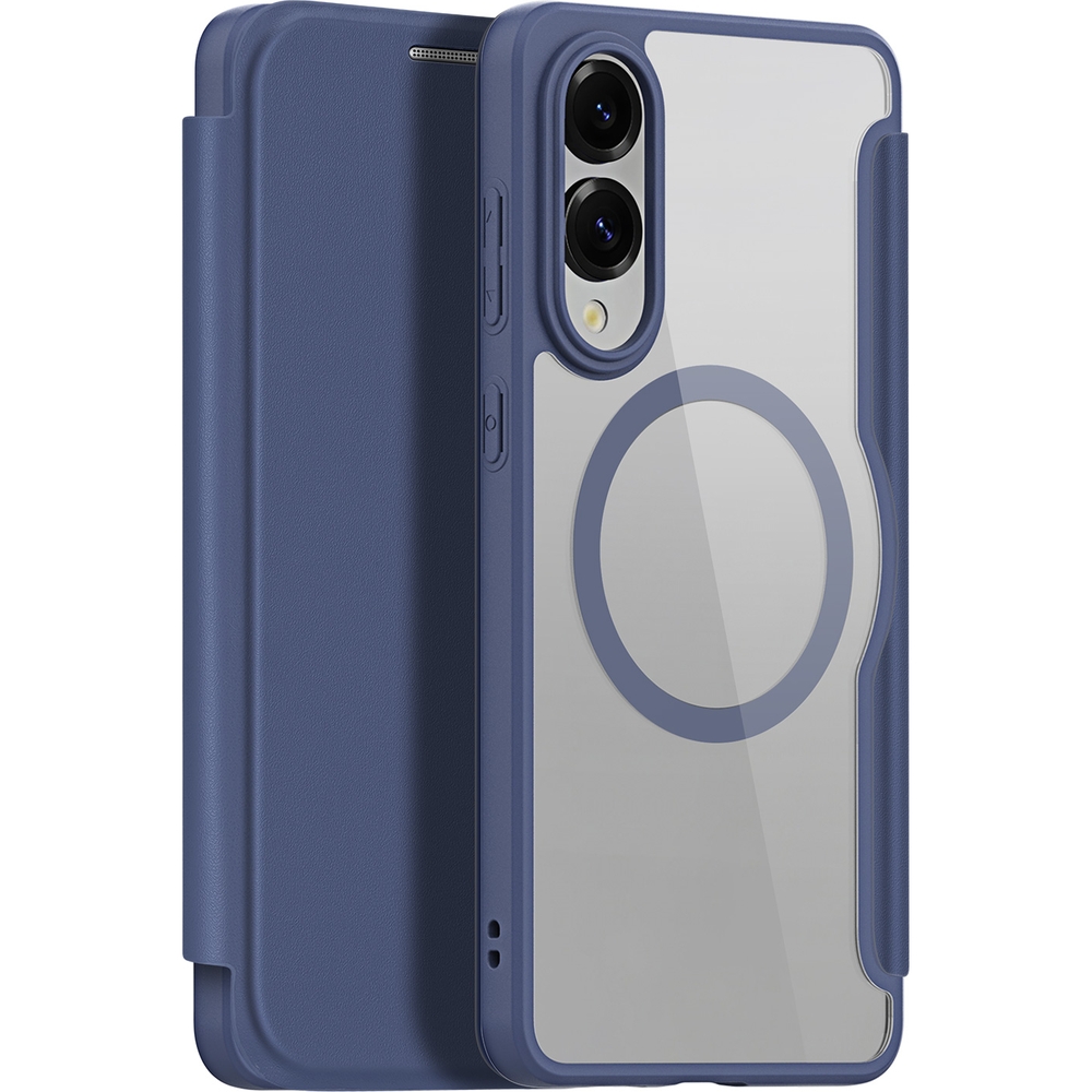 Etui z klapką, portfelowe Dux Ducis Skin X Pro do Samsung Galaxy S25 Edge, granatowe.