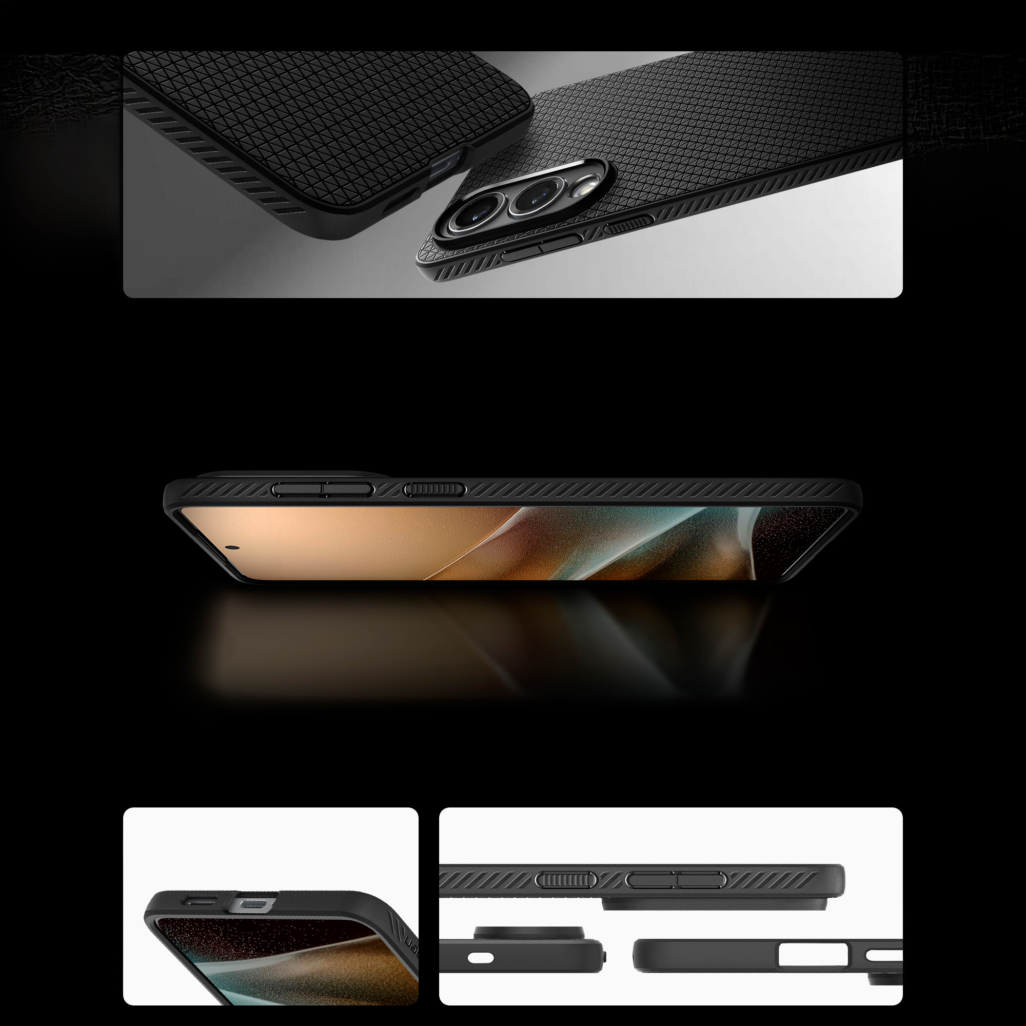 Etui Spigen Liquid Air do Samsung Galaxy S25 Edge, czarne