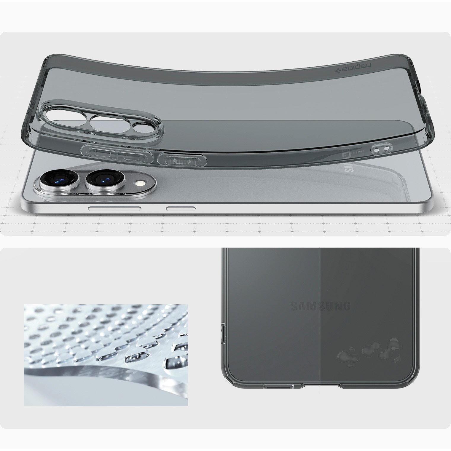 Etui Spigen Liquid Crystal do Samsung Galaxy S25 Edge, przydymione