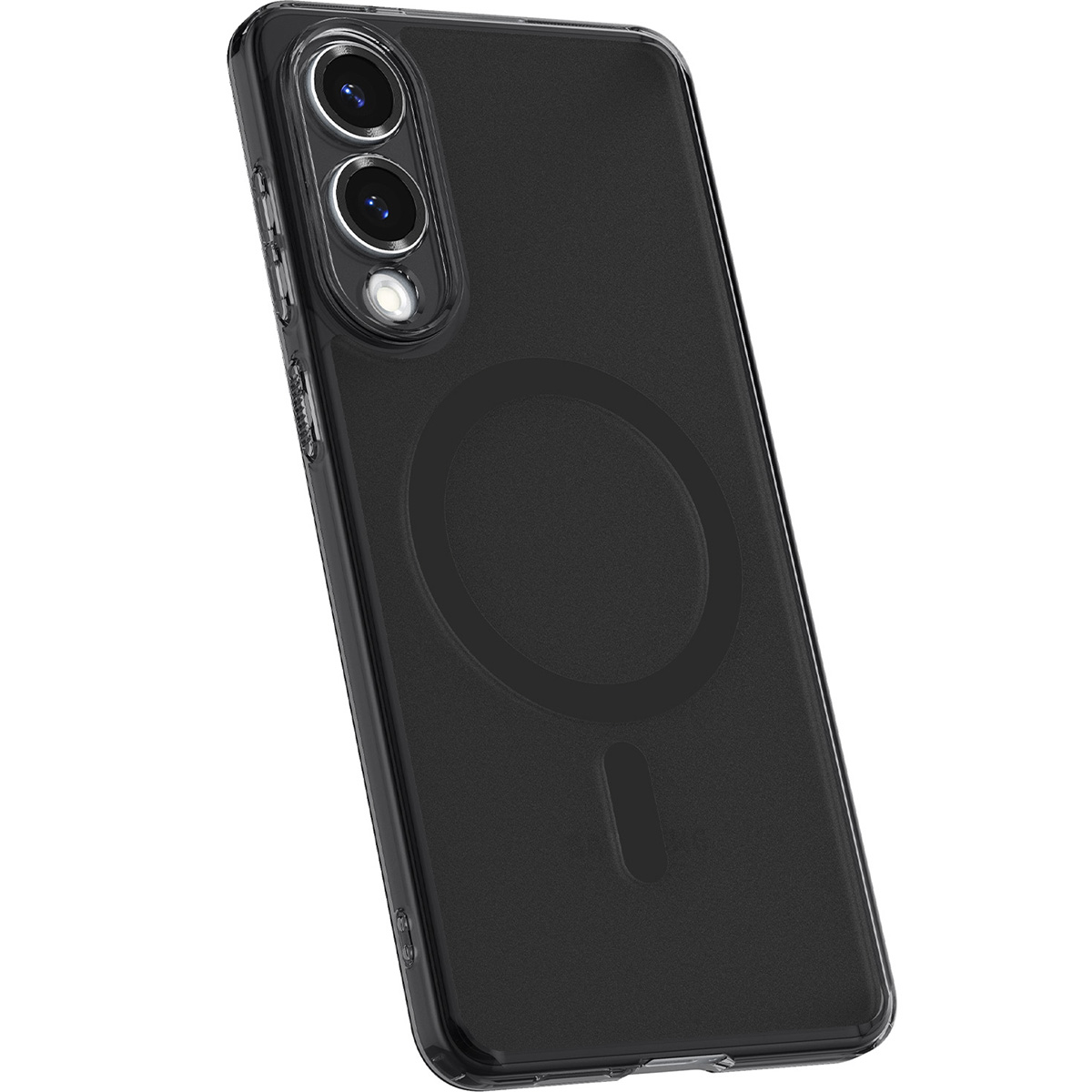 Etui Spigen Ultra Hybrid Mag z MagSafe do Samsung Galaxy S25 Edge, półprzezroczysto-czarne