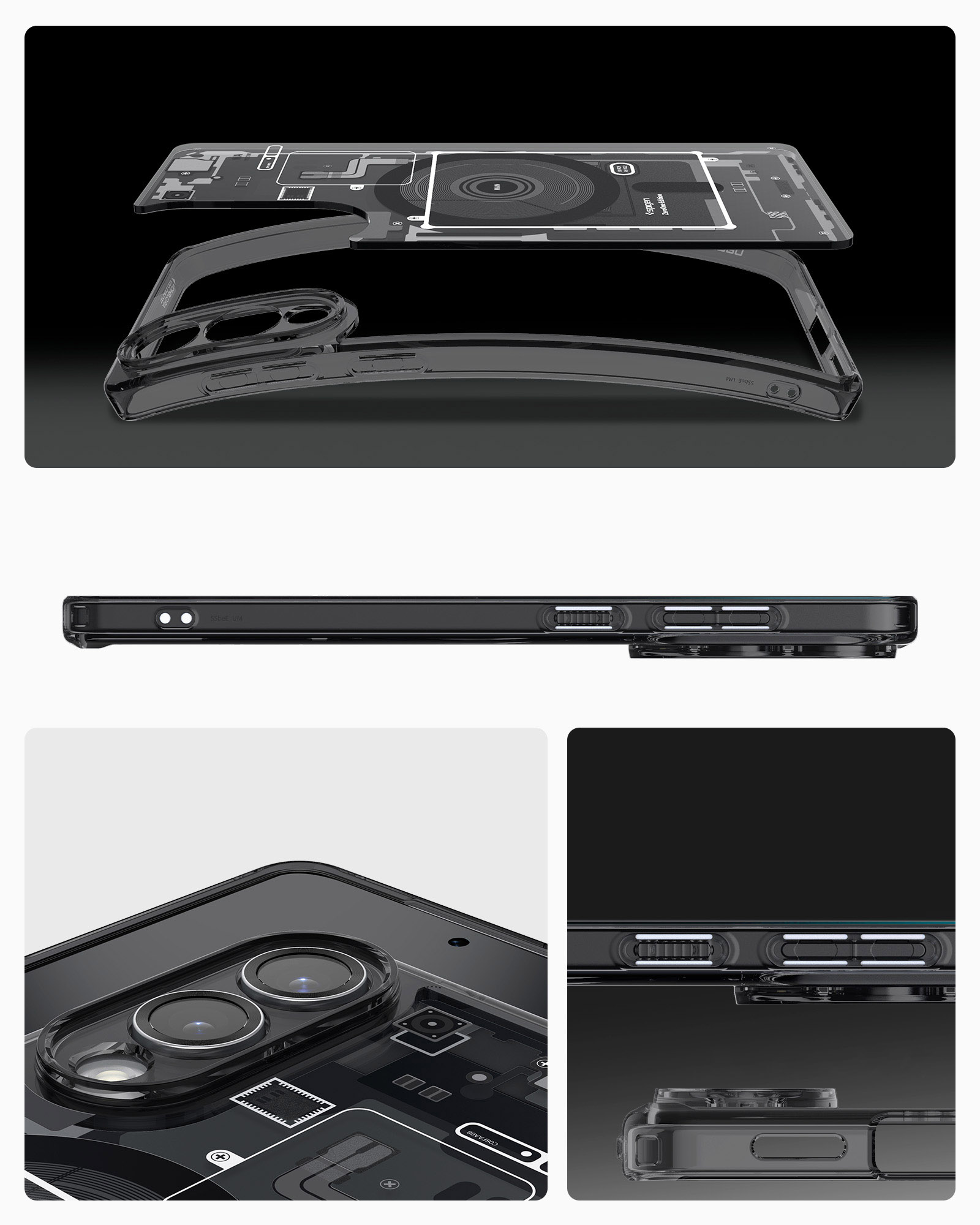 Etui Spigen Ultra Hybrid Mag z MagSafe do Samsung Galaxy S25 Edge, przydymione-szare (Zero One)