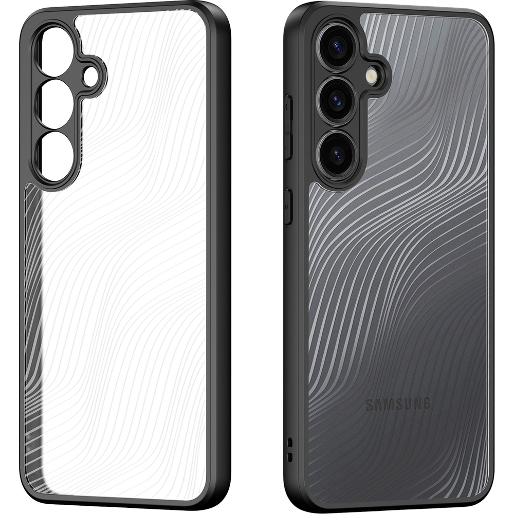 Etui ochronne Dux Ducis AIMO do Samsung Galaxy S25 Plus, przezroczyste z czarną ramką