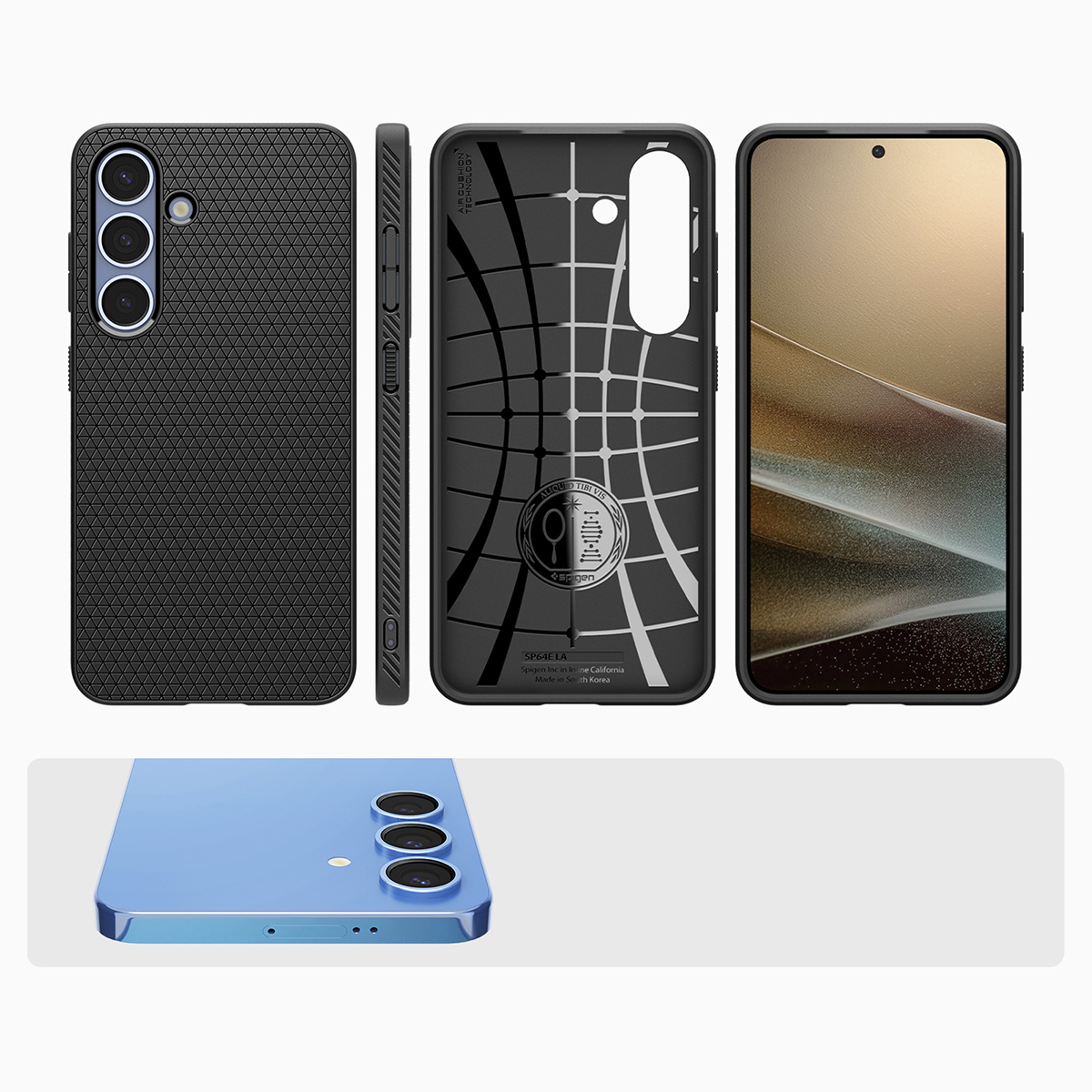 Etui Spigen Liquid Air do Samsung Galaxy S25 Plus, czarne