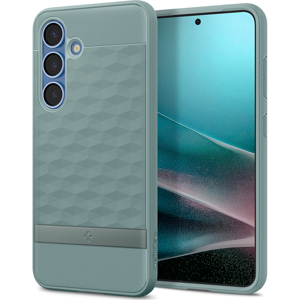 Etui Spigen Parallax Mag MagSafe do Samsung Galaxy S25 Plus, zielone