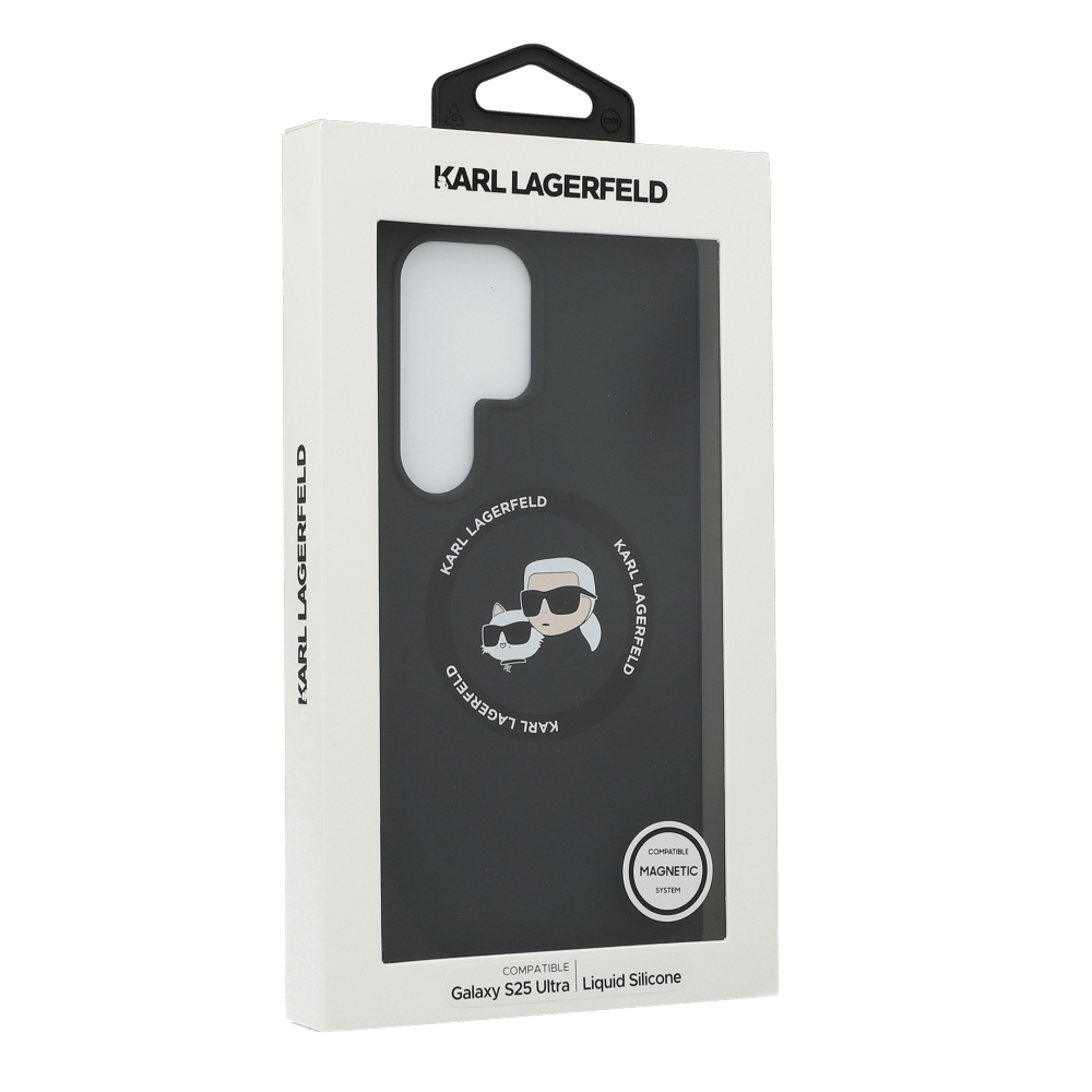 Etui Karl Lagerfeld Hard Case Silicone Karl & Choupette Heads Ring MagSafe do