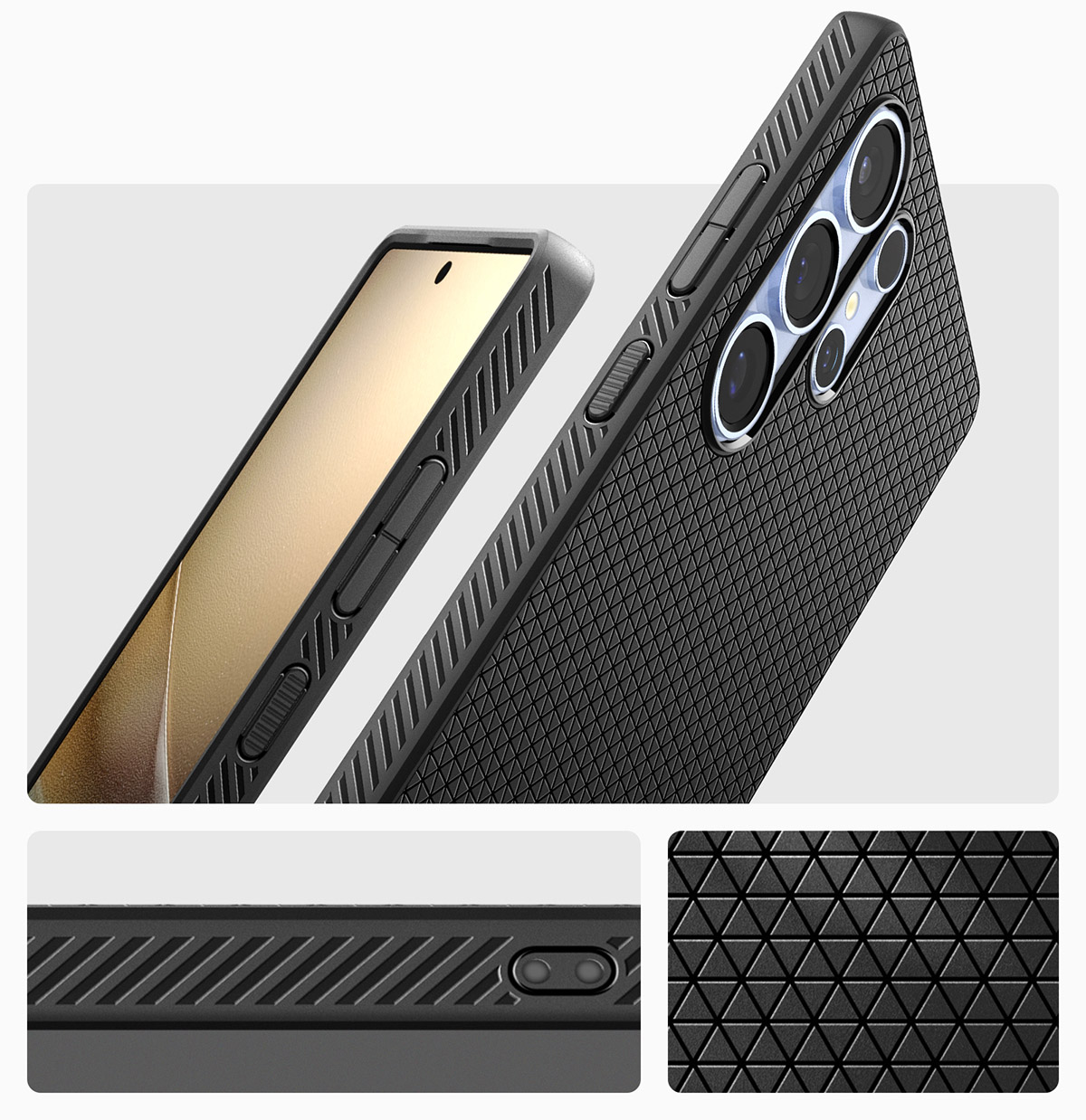 Etui Spigen Liquid Air do Samsung Galaxy S25 Ultra, czarne